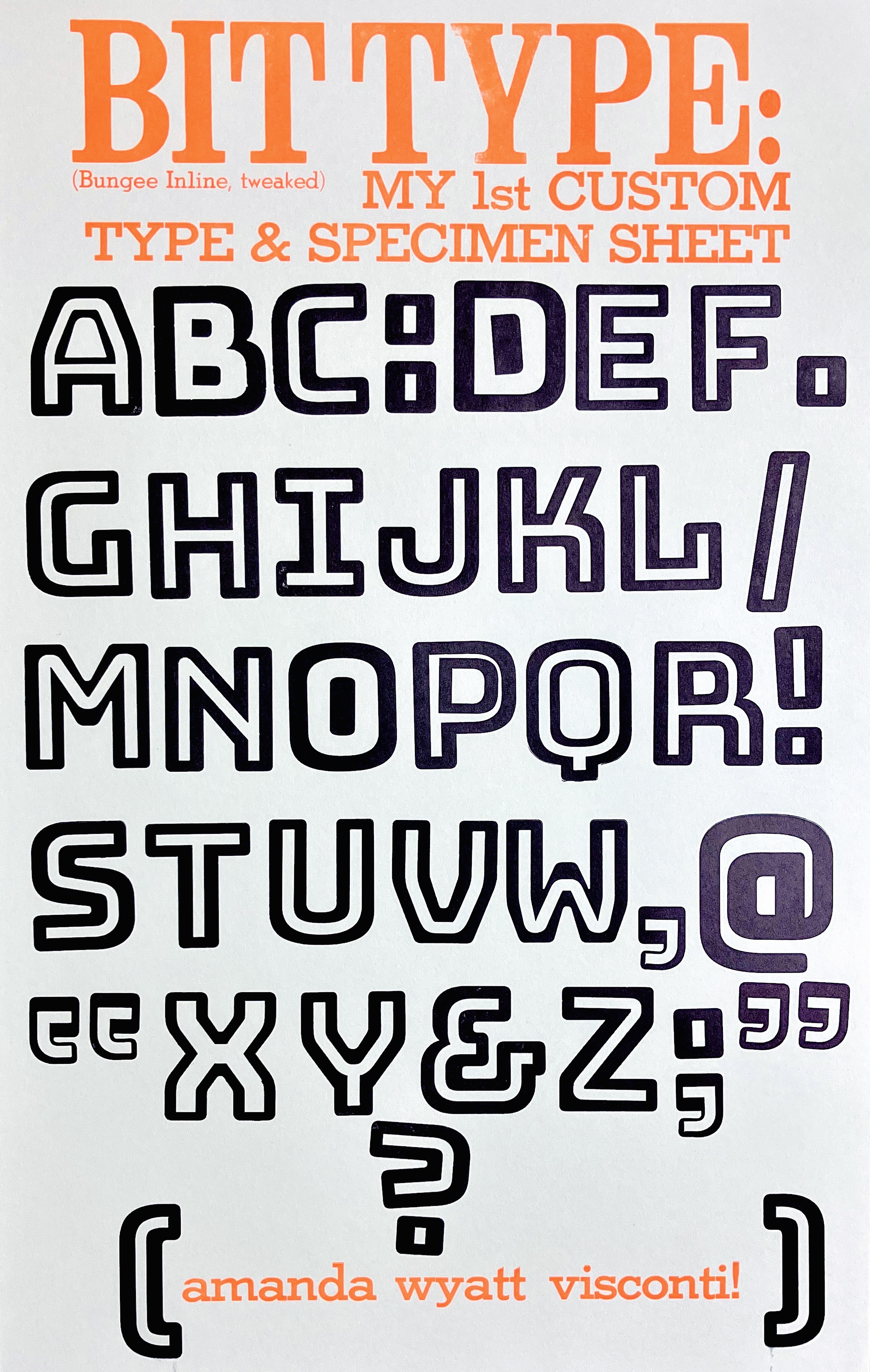 Visconti Print BITType Cream