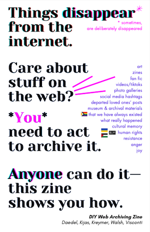 Visconti Zines Advocacy DIYWebArchiving