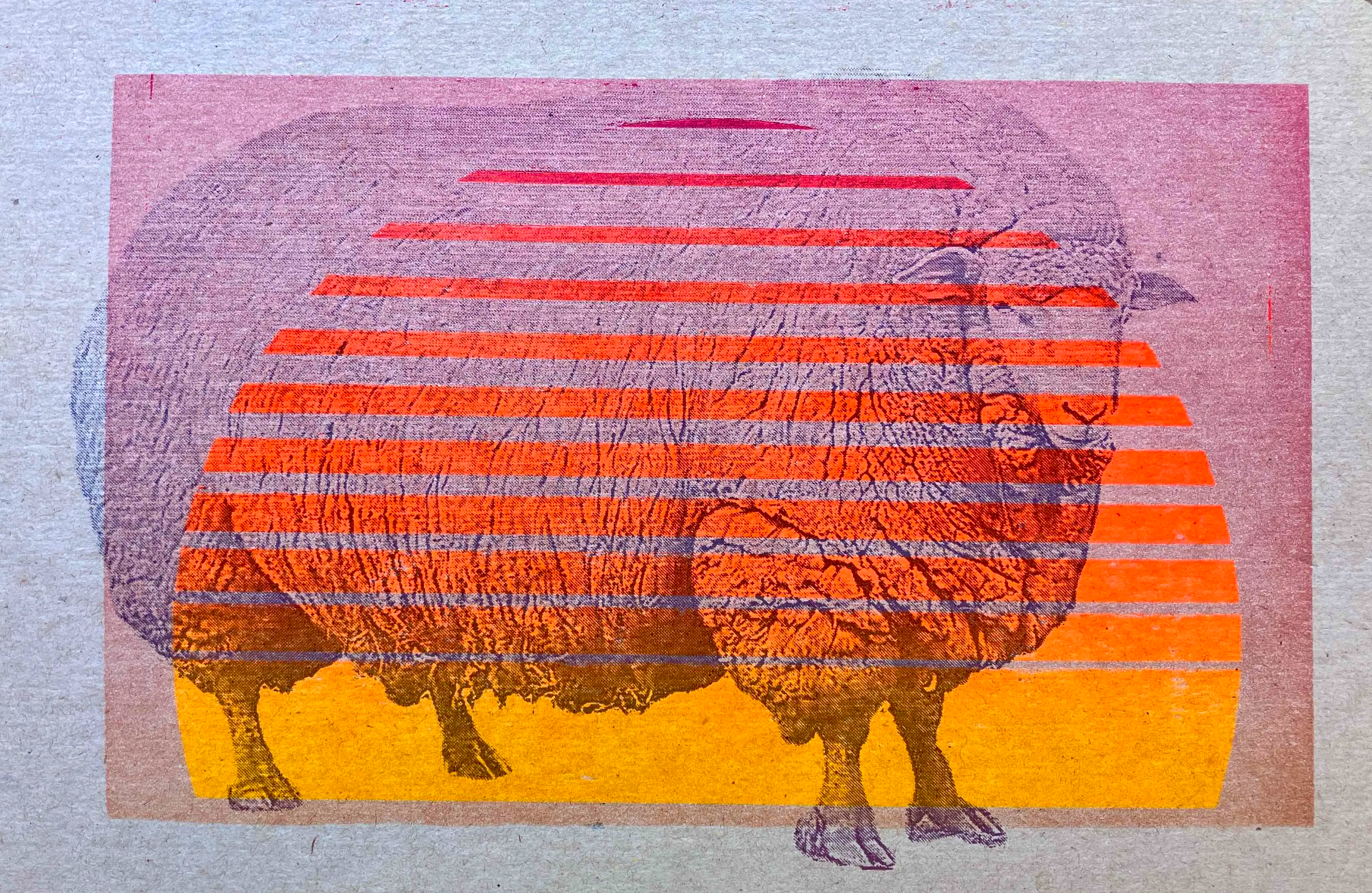 Lasercut SunsetAndSheepPrintsFromLaserBlocks