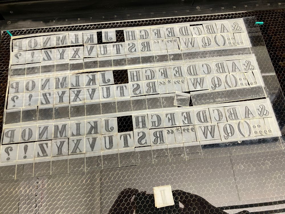 Lasercut Type & Blocks 32