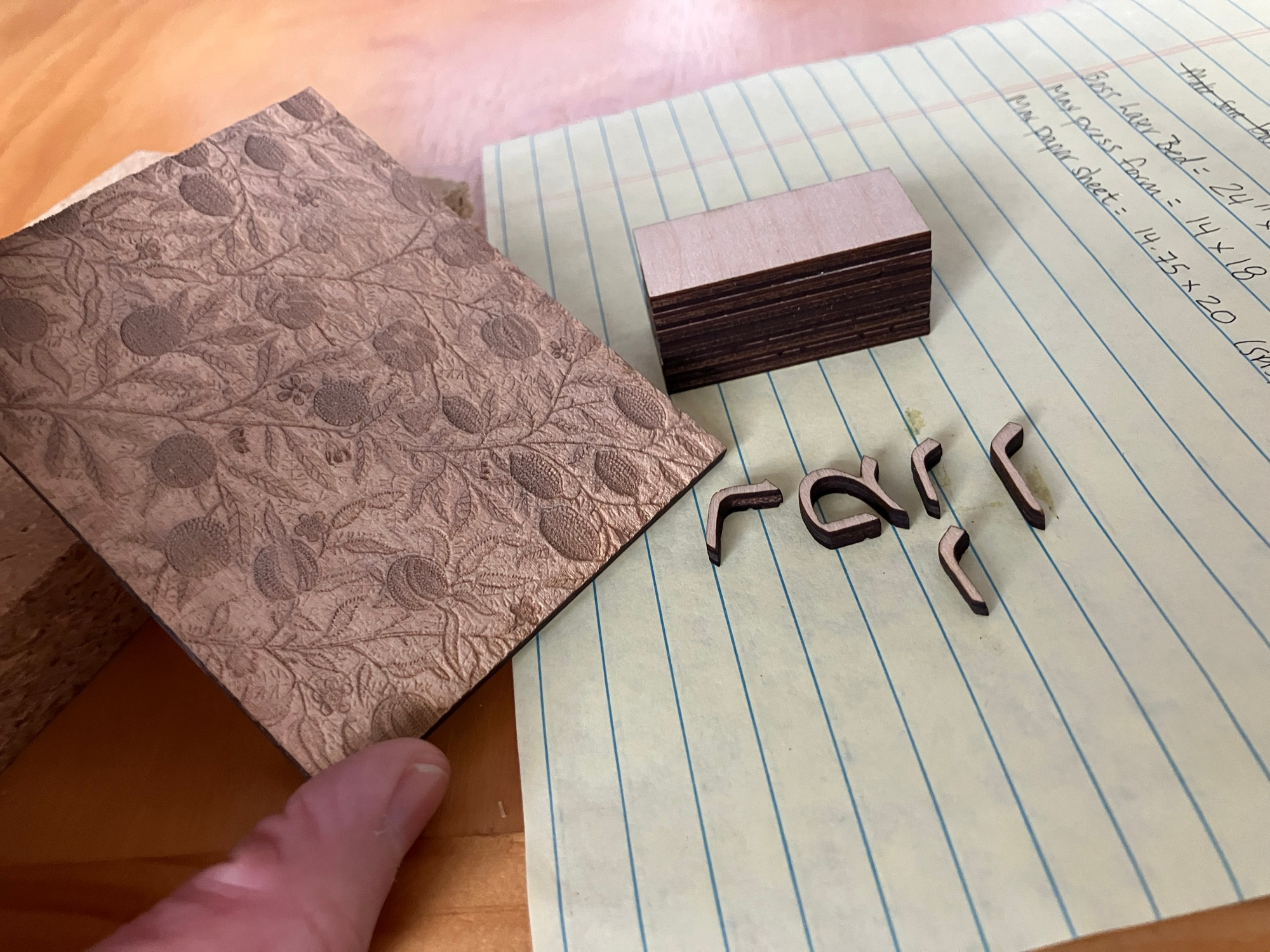 Lasercut Type & Blocks 55