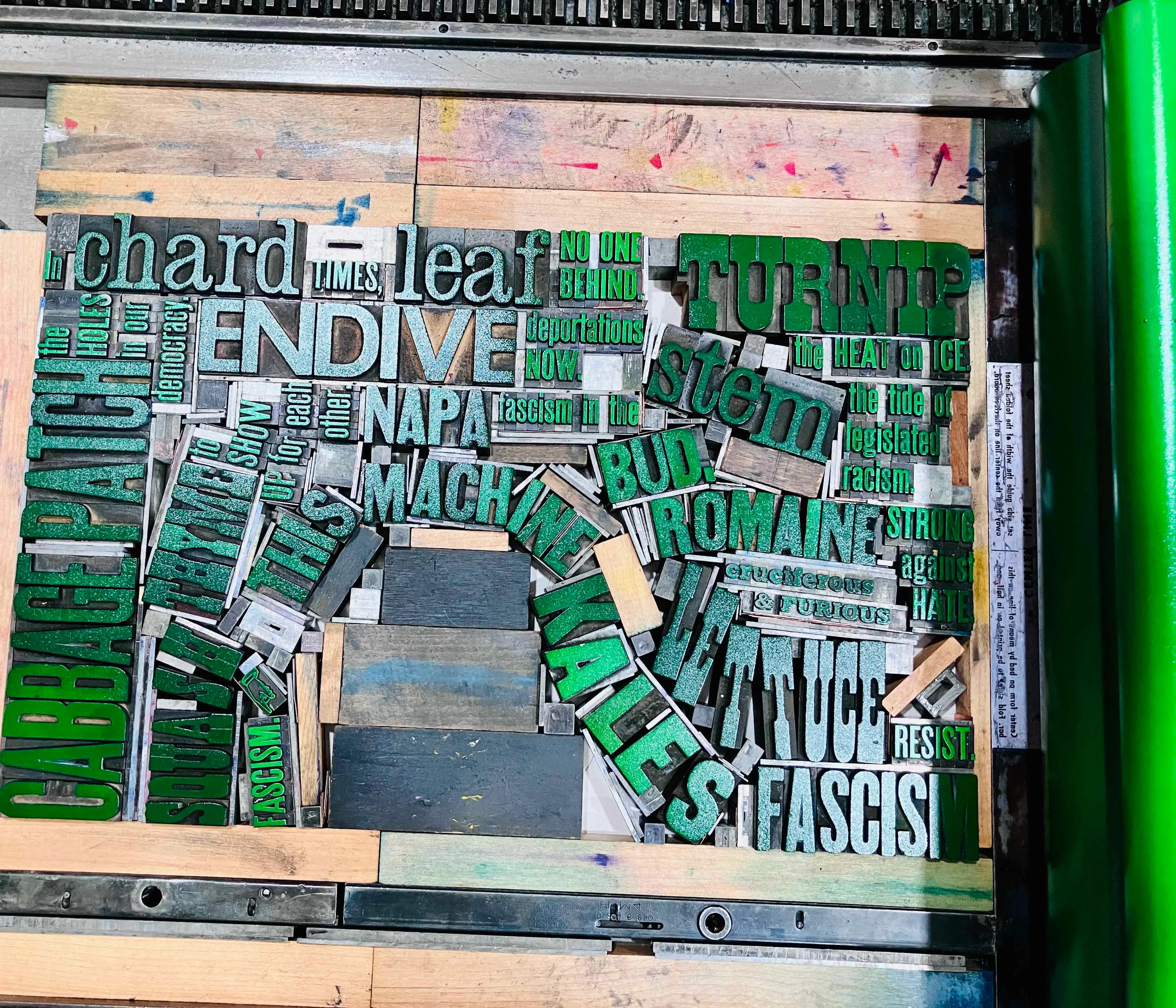 Typesetting InkedAntifaVeggiePuns 