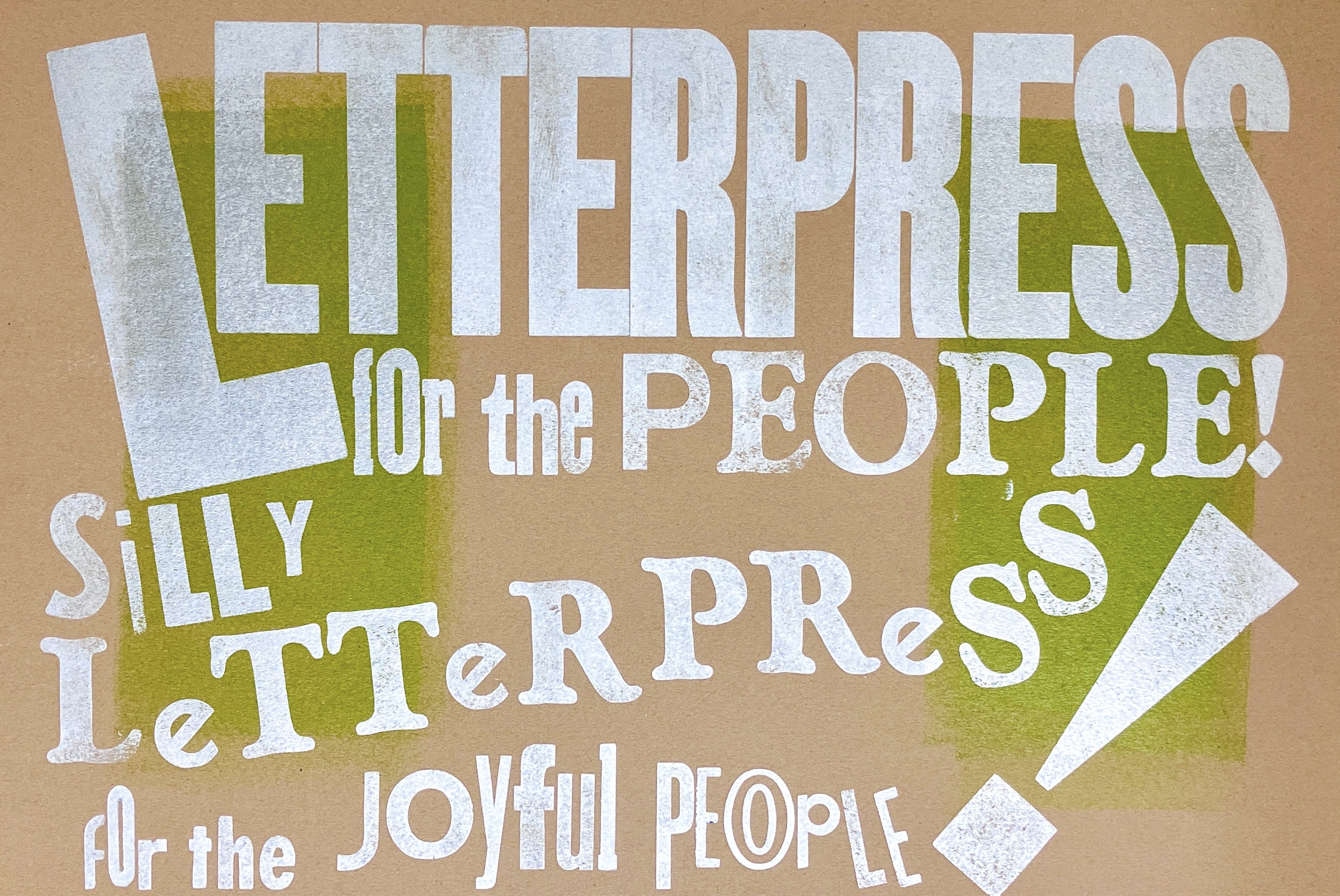 Visconti Print LetterpressForAll ChipSilverAppleGreen