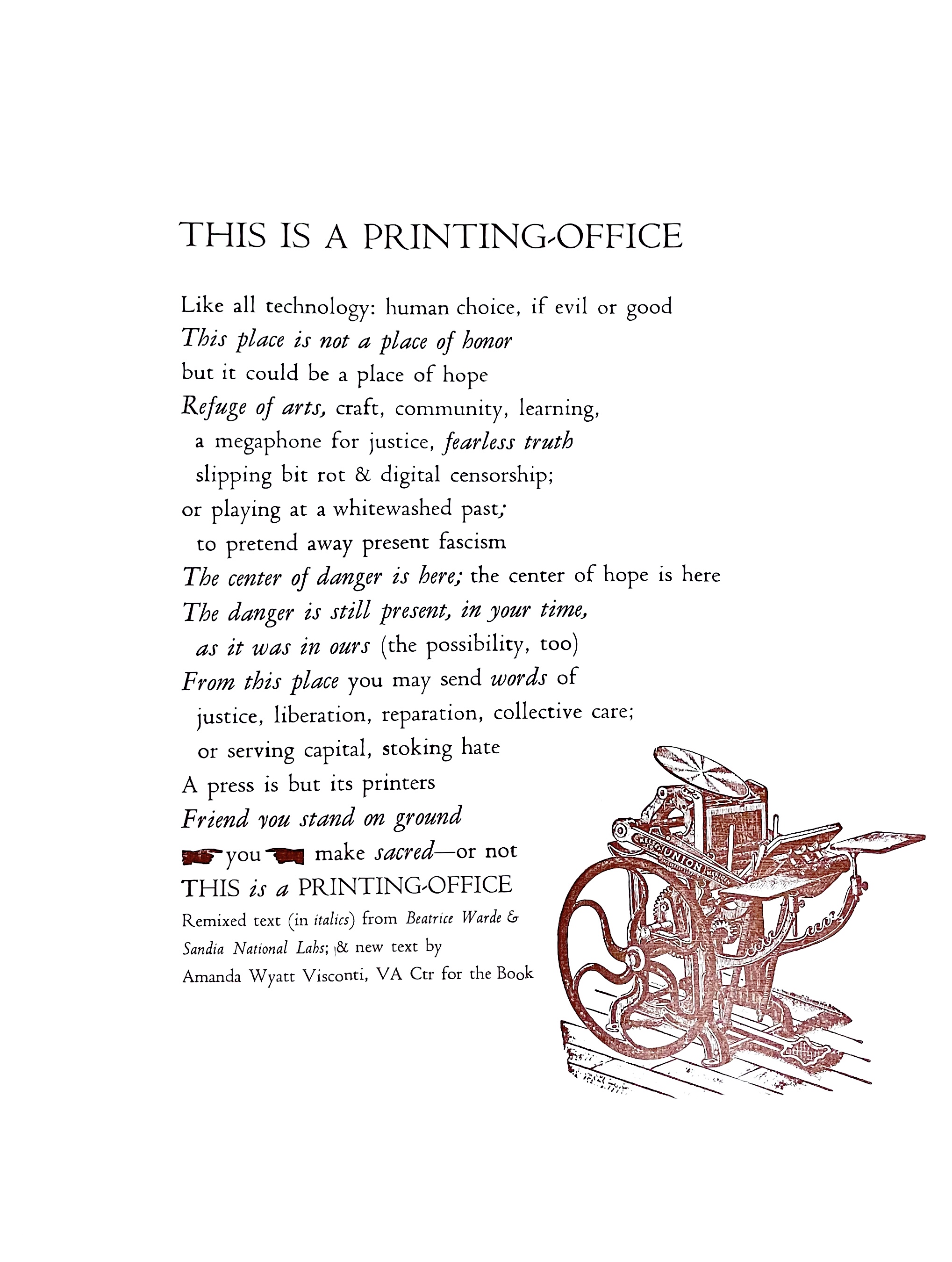 Visconti Print PrintingOfficeRemix PlatenVariant